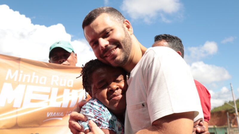 Maratona de obras em seis bairros de Viana marca o domingo com o programa Minha Rua Melhor