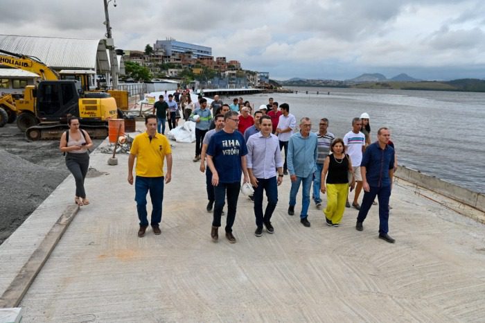 Obras na Orla da Grande São Pedro atingem a marca de 60% de conclusão