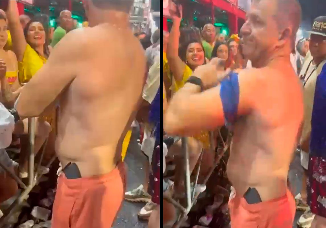 Confusão no Sambão: Vídeo mostra Pazolini intervindo para defender mulher agredida antes de confronto com coronel