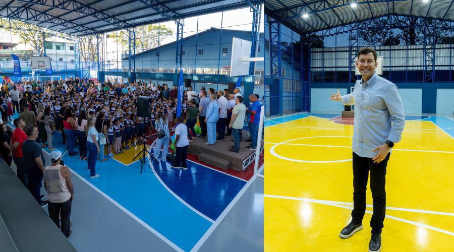 Rede municipal chega à marca de 17 quadras poliesportivas inauguradas pela Prefeitura