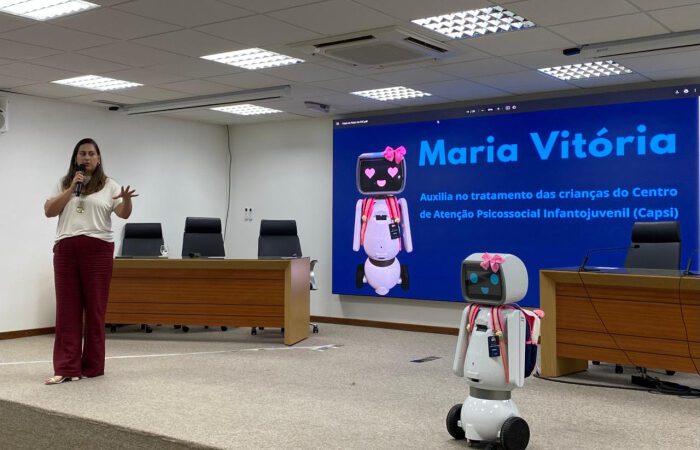 Robô Maria Vitória ganha destaque na Semana Nacional de Saúde do Conselho Nacional de Justiça