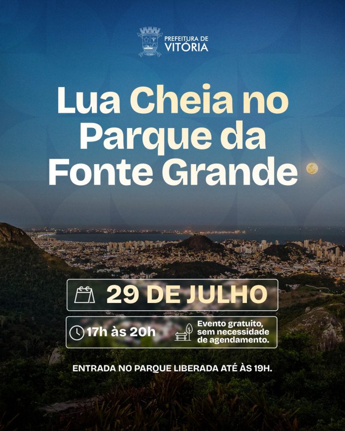 Parque da Fonte Grande abre à noite para observação da lua cheia em Vitória