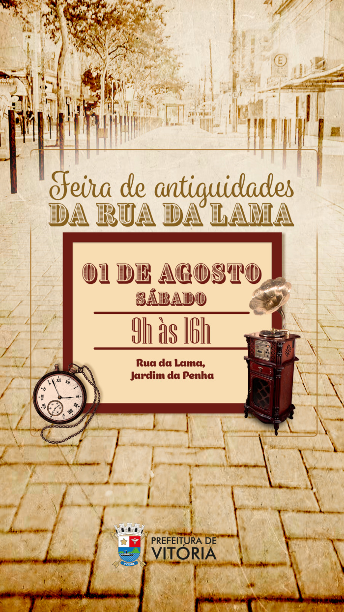 Feira de Antiguidades da Rua da Lama reúne cultura, história e raridades neste sábado em Vitória