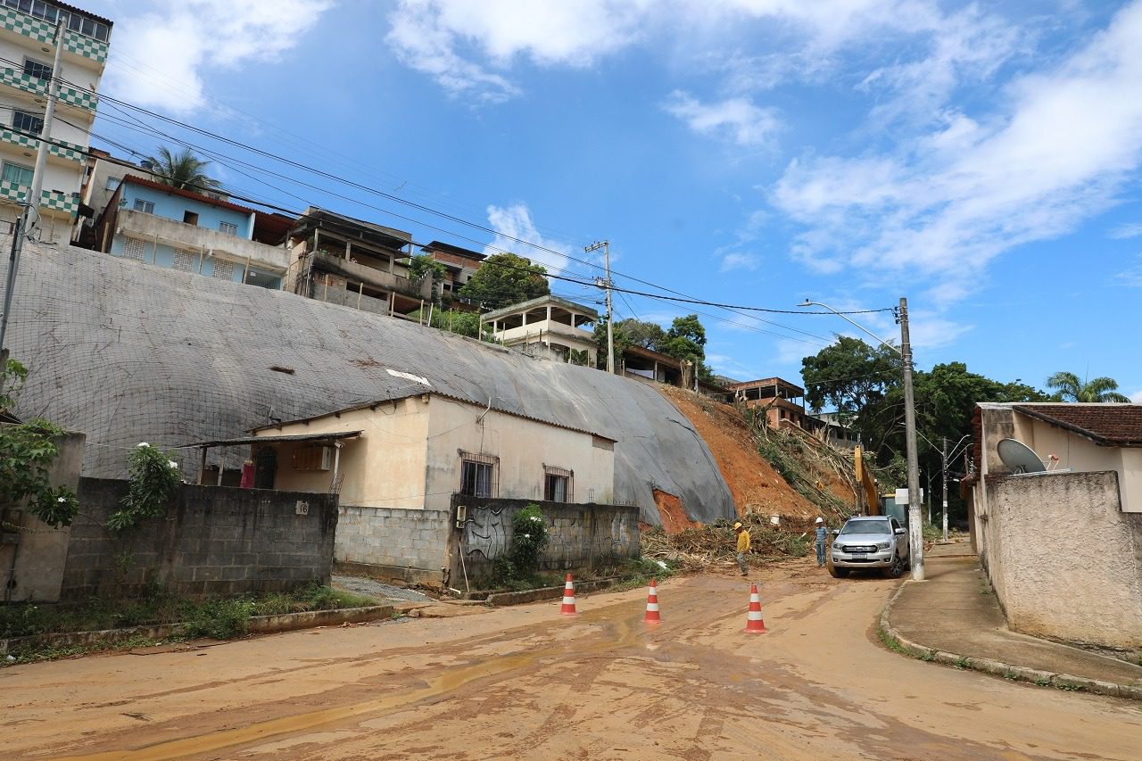 A SEMOB está instalando uma geomanta em Vale Esperança Cariacica