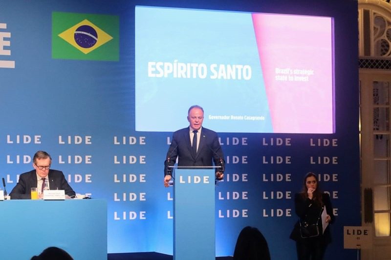 Renato Casagrande fala sobre meio ambiente e potencialidades do Estado em evento na Inglaterra