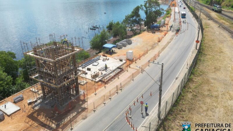 Secretaria de Obras inicia a construção de deques e passarela suspensa sobre a baía na Nova Orla de Cariacica