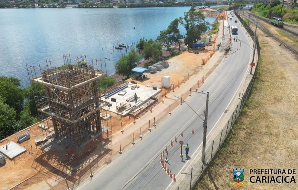 Secretaria de Obras inicia a construção de deques e passarela suspensa sobre a baía na Nova Orla de Cariacica