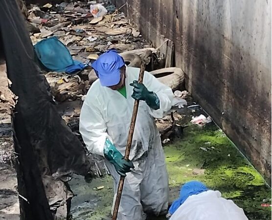 Secretaria de Serviços remove mais de 40 toneladas de resíduos de canaleta em Vasco da Gama