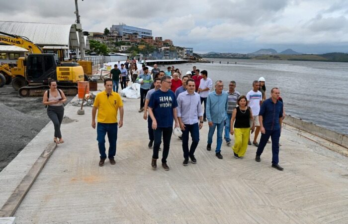 Obras na Orla da Grande São Pedro atingem a marca de 60% de conclusão