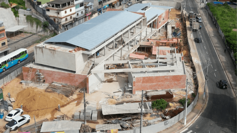 Obras do Mercado Municipal de Cariacica alcançam 80% de conclusão
