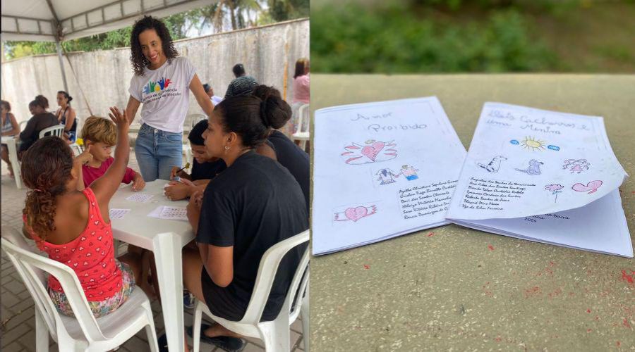 Livros infantis são elaborados por crianças no CRAS de Morada da Barra