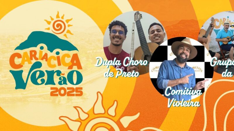 Chorinho e moda de viola embalam o Cariacica Verão 2025 neste fim de semana